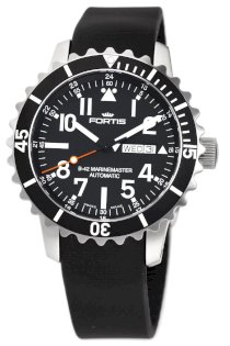 Fortis Men's 670.10.41K B-42 Marinemaster Automatic Black Dial Watch