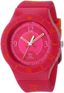Juicy Couture Women's 1900823 TAYLOR Hot Pink Jelly Strap Watch
