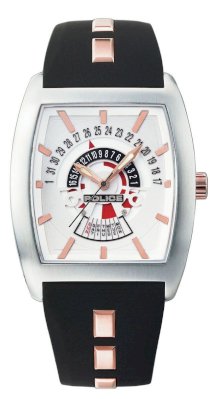 Police Men's Calendar Rubber Strap watch #PL.11295JST/04A