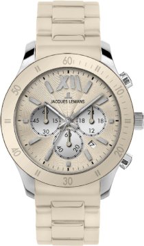 Jacques Lemans Men's 1-1586M Rome Sports Sport Analog Chronograph with Silicone Strap Watch