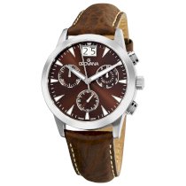 Grovana Men's 1722.9536 Chronograph Brown Chronograph Dial Quartz Watch