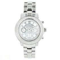 Iced Out Watches Luxurman Mens DaLadies Diamond Watch 0.30 ct Luxurman White MOP