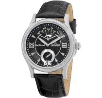 Grovana Men's 1715.1537 Traditional Quartz Black Dial Watch