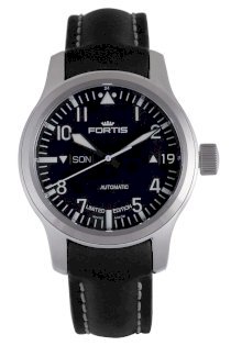 Fortis Men's 700.10.81 L.01 F-43 Flieger Automatic Black Rubber Date Watch