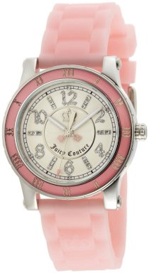 Juicy Couture Women's 1900615 HRH Stainless-Steel Light Pink Jelly Strap Watch