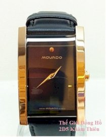 Đồng hồ đeo tay Movado 2 kim dây da