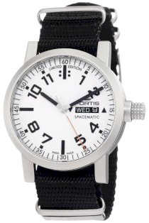 Fortis Men's 623.22.42 N.01 Spacematic Automatic Day and Date Nylon Strap Watch