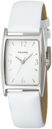 Pedre Women's 7225SX Silver-Tone with White Patent Leather Watch