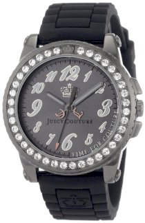 Juicy Couture Women's 1900794 Pedigree Black Jelly Strap Watch