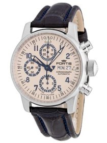 Fortis Men's 597.20.92 LC.05 Flieger Chronograph Automatic Day and Date Limited Edition Leather Croc Watch