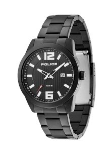 Police Men's PL-13406JSB/02M Trophy Black IP Stainless-Steel Bracelet Date Watch