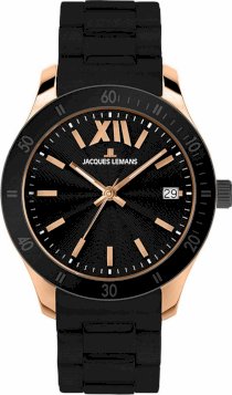 Jacques Lemans Women's 1-1623Q Rome Sports Sport Analog with Silicone Strap Watch