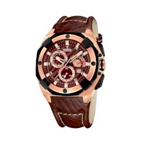 Festina Men's Sahara F16357/2 Brown Leather Quartz Watch with Brown Dial by Festina