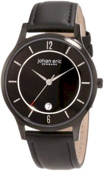 Johan Eric Men's JE2003-13-007 Hobro Black Dial Leather Watch