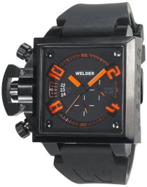 Welder Men's K25-4305 K25 Chronograph Black Ion-Plated Stainless Steel Square Watch
