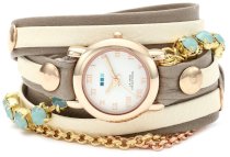 La Mer Collections Women's LMMULTI5002 Chandelier Crystal Chain Collection St. Tropez Watch