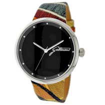Gattinoni Women's W0159BSSBLK Andromeda Stainless Steel Square Black Diamond Watch