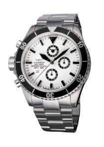  Haemmer Men's NDC-03 Navy Diver Rotating Bezel Chronograph Steel Watch