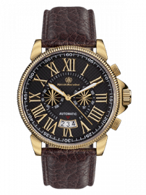 Đồng hồ Mathis montabon Classique Moderne gold black leather MM-04
