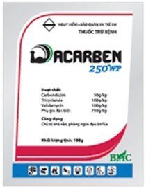Thuốc trừ sâu bệnh Dacarben 250 WP (Carbendazim + Tricyclazole + Validamycin)