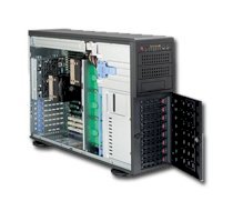 Server Supermicro SuperServer 7046T-NTR+ (Black) (SYS-7046T-NTR+) E5507 (Intel Xeon E5507 2.26GHz, RAM 2GB, 800W, Không kèm ổ cứng)