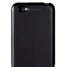 Ốp lưng cho HTC One V - Melkco Poly Jacket TPU Black