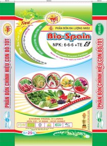 Phân hữu cơ vi sinh Bio Spain NPK 6-6-6  (hiệu con bò tót)