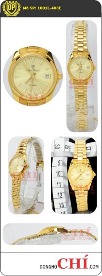 Đồng hồ đeo tay nữ OP 1001L-403E mặt vàng