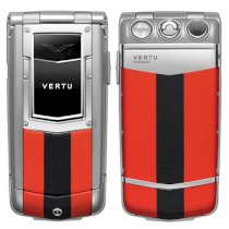 Ayxta Aluminium SS Sapphire keys red Black leather