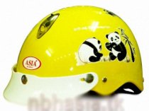 Mũ bảo hiểm trẻ em ASIA - 103S Vàng - Tem Đôi gấu trúc