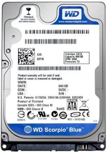 Western Digital 640GB - 5400rpm - 8MB Cache - Sata 3