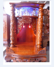 Bàn thờ Thần Tài - Ông Địa, Gỗ hương - Cao 1.08m x 68cm