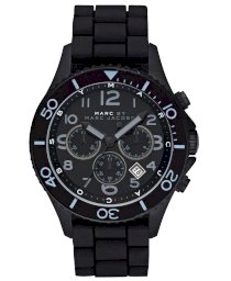 Marc by Marc Jacobs Watch, Men's Chronograph Black Silicone Bracelet MBM5502