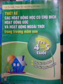 Thiết kế các hoạt động học có chủ đích, hoạt động góc và hoạt động ngoài trời trong trường Mầm Non ( Trẻ 4 - 5 tuổi)  - Chủ đề Gia đình và nghề nghiệp