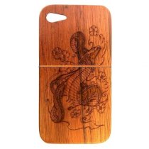 Case gỗ Iphone4/Iphone4s khắc nổi 2D-Rắn