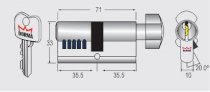 Ổ khóa DORMA PC84 71mm