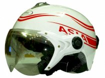 Mũ bảo hiểm cao cấp ASIA - 103K8 Trắng - Tem sọc đỏ