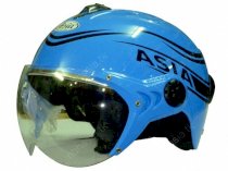 Mũ bảo hiểm cao cấp ASIA - 103K8 Xanh da trời - Tem sọc đen