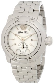Glam Rock Women's GK4003 Palm Beach Diamond Accented White Dial Stainless Steel Watch