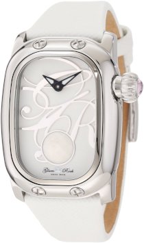 Glam Rock Women's GR72034 Monogram White Dial White Leather Watch