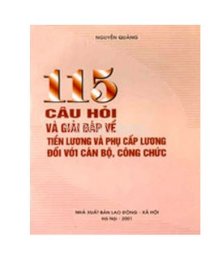 115 câu hỏi và giải đáp về chế độ tiền lương và phụ cấp lương đối với cán bộ, công chức