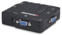 INTELLINET IN157025 2-Port Compact KVM Switch USB, with Cables and Audio Support