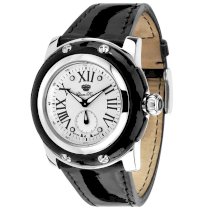 Glam Rock Women's GR10059 Miami Collection Black Patent Leather Watch