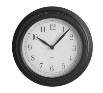 Đồng hồ treo tường màu đen Dekad Ikea 000.626.63