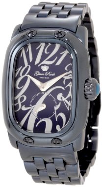 Glam Rock Women's GR72306 Monogram Blue Dial Blue Ion-Plated Stainless Steel Watch