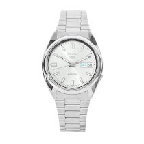 Seiko Men's 5 Automatic SNXS73K Silver Stainless-Steel Automatic Watch with Silver Dial
