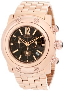 Glam Rock Men's GK1118 Miami Chronograph Black Dial Rose Gold Ion-Plated Stainless Steel Watch
