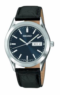 Seiko Men's SGFA03 Black Leather Strap Watch