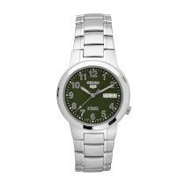 Seiko Men's SNKA17 Stainless Steel Analog with Green Dial Watch