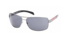  Prada SPS54I 5AV-5Z1 Gunmetal Steel Polarized Gray Lens Aviator Sunglasses Shades 